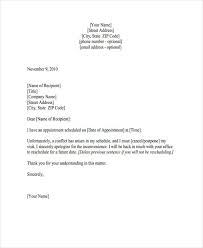 7 appointment cancellation letter