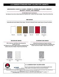 Samson Standard Paint Colors For Cabinets