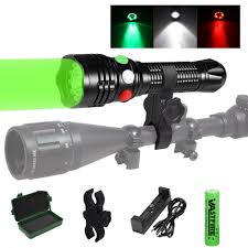 Details About Tatical Red Green White Led 3000lm Hog Predator Coyotes Deer Night Hunting Light