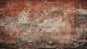Distressed Old Red Brick Wall With