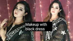 black smokey eye makeup black dress k