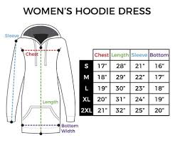 Size Chart Womens Hoodie Dress Inkaddict