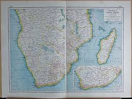 Select a red rectangle to see a map of that area. 1920 Map Post Ww1 Central South Africa Industrial Ebay