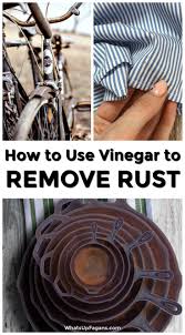 vinegar to remove rust from metal