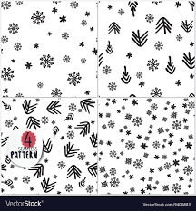 Set Of Simple Christmas Patterns