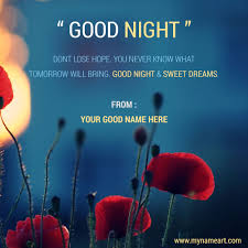 dear friend good night name pictures