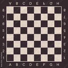 letters and numbers vector chess board