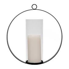 Wall Sconces Black Metal Round Sconce