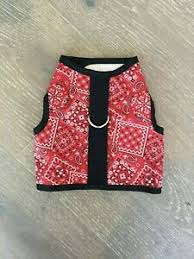 Details About Kitty Holster Cat Walking Harness Choke Free Holster Red Bandanna Xs
