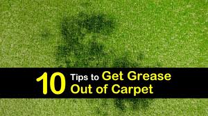get grease out of carpet
