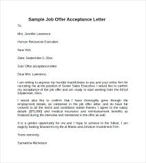 Offer Acceptance Sample Letter Format  Download Letter Format     Template net
