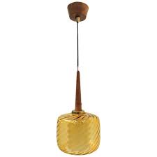 amber murano glass pendant by stilnovo