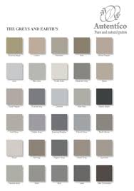 Greys And Earths Colour Chart From Autentico Modern