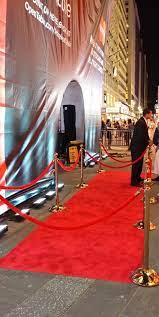 red carpet al stanchions ropes