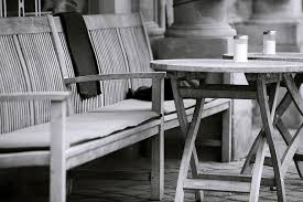 Rustic Wooden Table Seat Combination