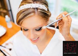 high style bridal makeup and hair