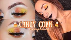 candy corn halloween makeup tutorial