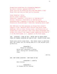 screenplay template for google docs