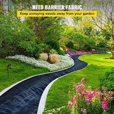 Vevor Weed Barrier Landscape Fabric 4 X 250 Ft Geotextile Underlayment Pp Woven Garden Ground Cover 5 Oz Weed Control Fabric