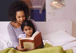 reading bedtime stories to kids