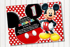 Mickey Mouse Clubhouse Invitation Template Free | Mickey mouse birthday  invitations, Mickey mouse 1st birthday, Mickey mouse invitation