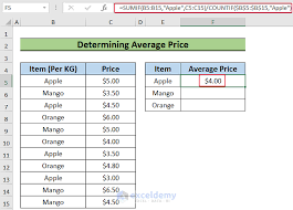 countif and sumif in excel