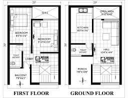 20x30 Duplex House Plans South Facing