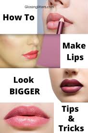 apply lipstick to make lips look fuller