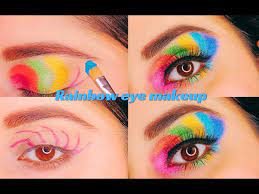 how to do rainbow eye makeup with