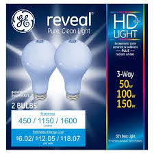General Electric 50 100 150w Reveal 3 Way Incandescent Light Bulb Target