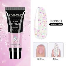 l glitter poly nail gel structure for