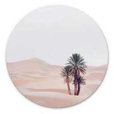 Round Wallpaper Sisi Seb Palm Trees