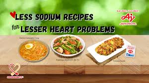 less sodium recipes for lesser heart