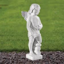Angel 30cm Marble Resin Garden Statue