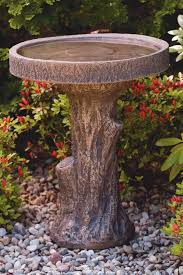 Tree Stump Bird Bath Garden Decor