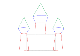 how to draw a castle design
