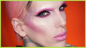 no brows pink cut crease makeup