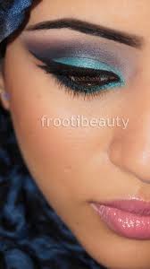 fff electric blue makeup look