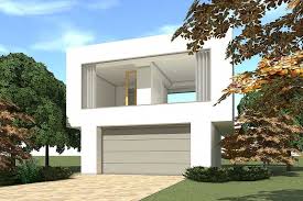 Two Story Modern House Plan For Narrow Lot