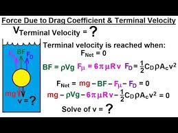 Drag Coefficient And Terminal Velocity