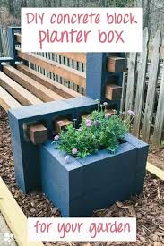 Diy Concrete Block Planter Box