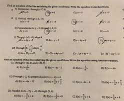 Solved Find An Equation Of The Line