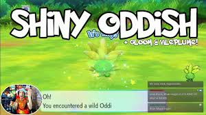 Shiny Oddish Shiny Gloom Shiny Vileplume Pokemon Lets Go Shiny Reaction Evolution