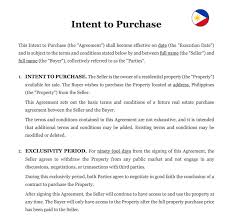 intent to purchase letter in