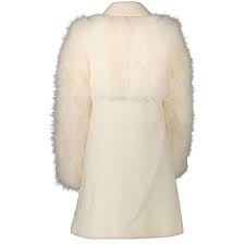 Moncler White Fur Coat Size Xs