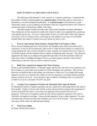 how to write an argumentative essay pdf