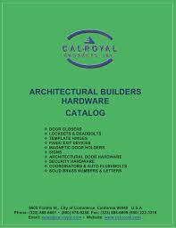 Architectural Builders Hardware Catalog Manualzz Com