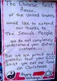 Image result for why do jewish people eat chinese food on christmas day