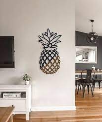 Pineapple Wooden Metal Wall Art Metal