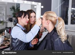 makeup tutorial lesson at beauty